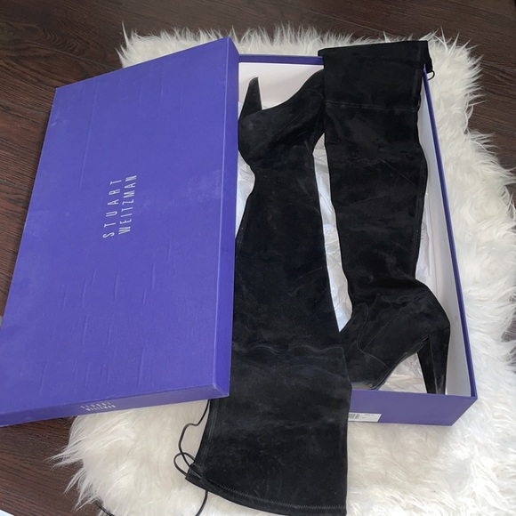 Stuart Weitzman Thigh-High Suede Boots - Picture 6 of 7